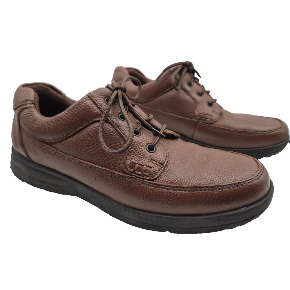 Mens Nunn Bush Comfort Gel Cam Moc Toe Oxfords #84694-222 Cognac Brown Sz 10.5 M